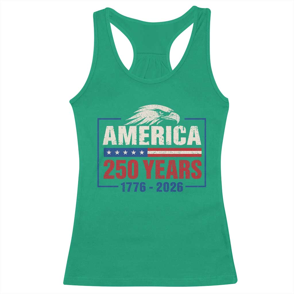 250 Anniversary USA Racerback Tank Top Retro Eagle 250 Years Of Freedom 1776 2026