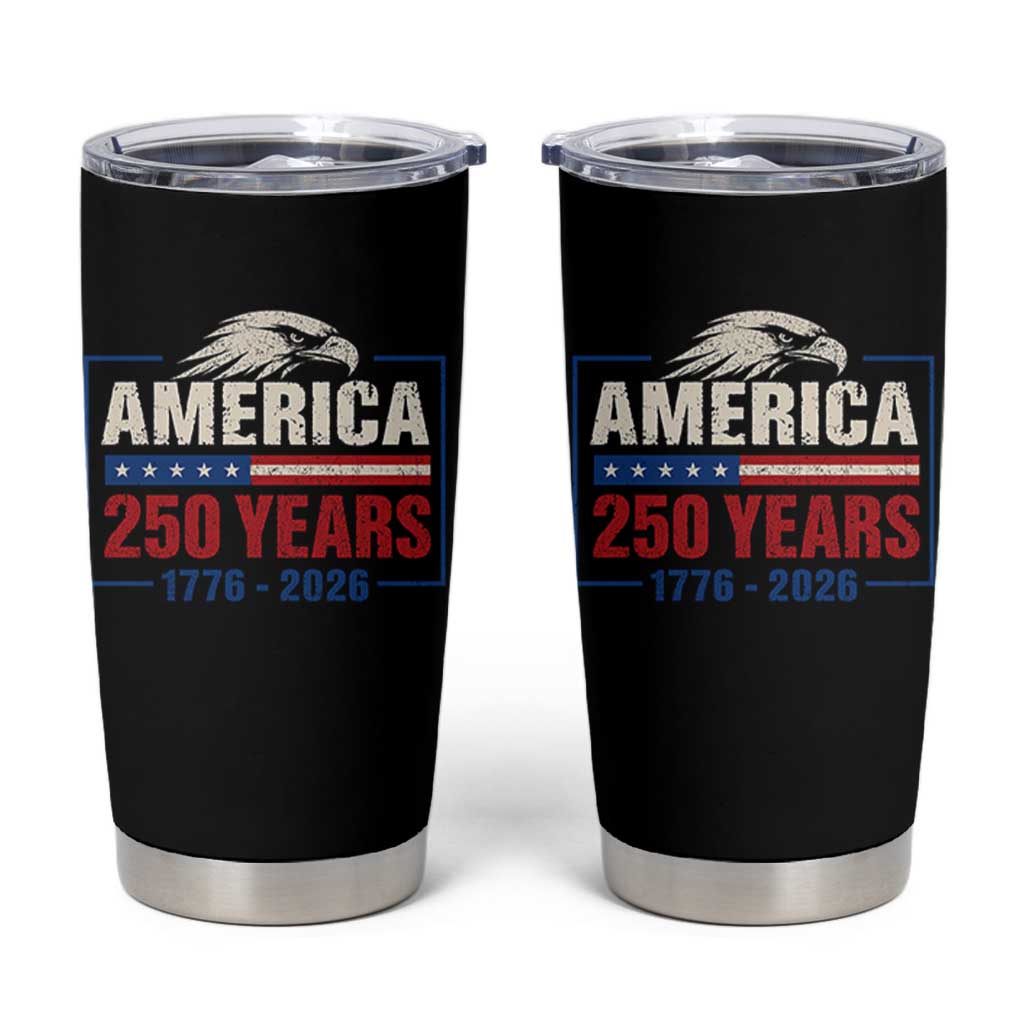 250 Anniversary USA Tumbler Cup Retro Eagle 250 Years Of Freedom 1776 2026