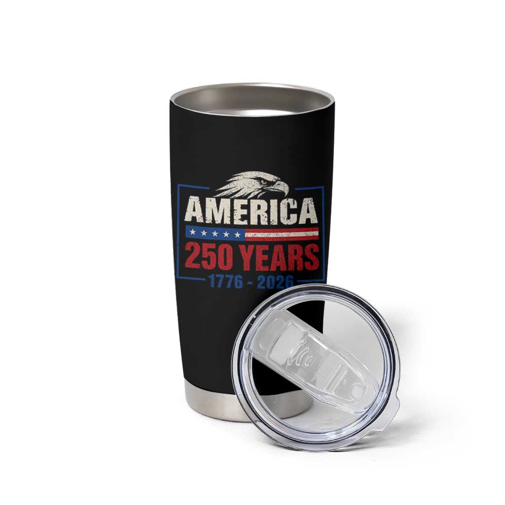 250 Anniversary USA Tumbler Cup Retro Eagle 250 Years Of Freedom 1776 2026