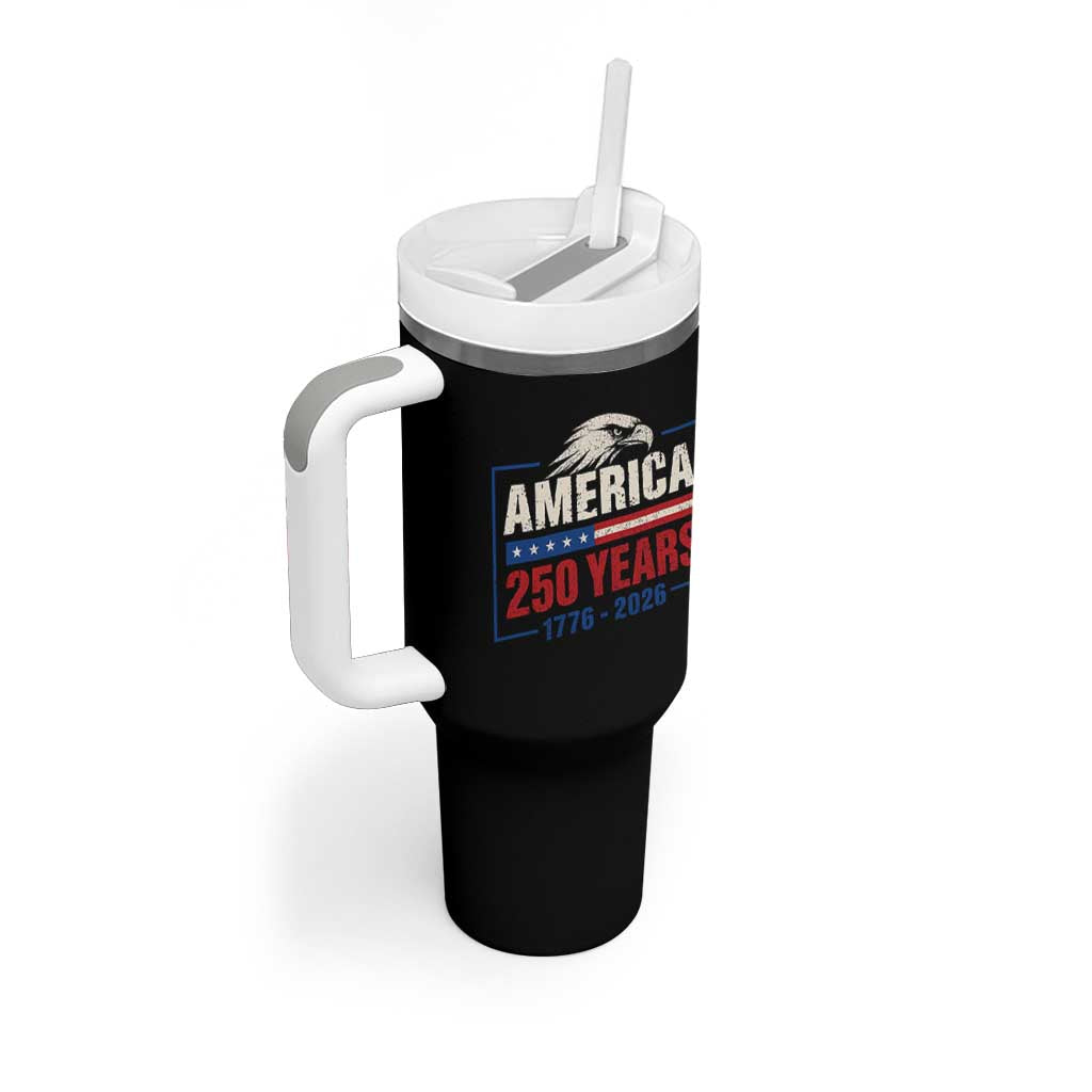 250 Anniversary USA Tumbler With Handle Retro Eagle 250 Years Of Freedom 1776 2026