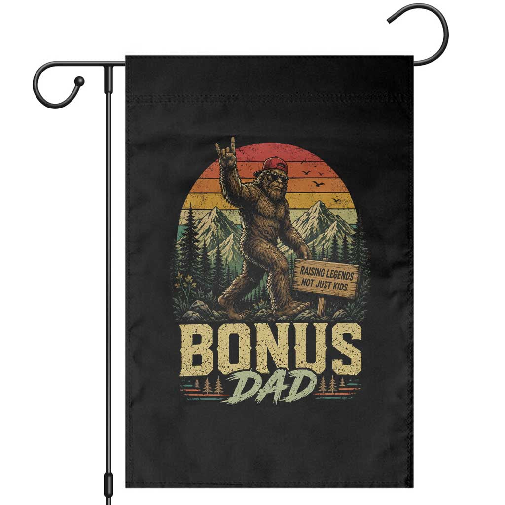 Bigfoot Bonus Dad Garden Flag Retro Stepdad Fathers Day Gifts