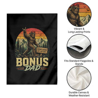 Bigfoot Bonus Dad Garden Flag Retro Stepdad Fathers Day Gifts