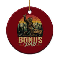 Bigfoot Bonus Dad Ceramic Ornament Retro Stepdad Fathers Day Gifts