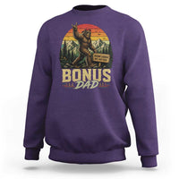 Bigfoot Bonus Dad Sweatshirt Retro Stepdad Fathers Day Gifts