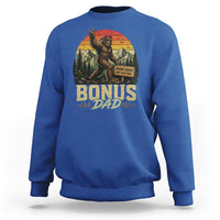 Bigfoot Bonus Dad Sweatshirt Retro Stepdad Fathers Day Gifts