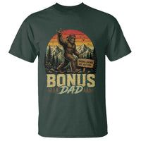 Bigfoot Bonus Dad T Shirt Retro Stepdad Fathers Day Gifts