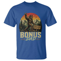 Bigfoot Bonus Dad T Shirt Retro Stepdad Fathers Day Gifts