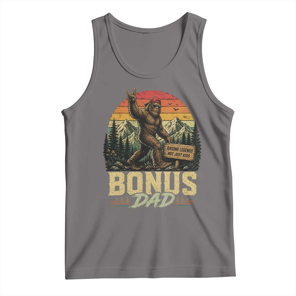 Bigfoot Bonus Dad Tank Top Retro Stepdad Fathers Day Gifts