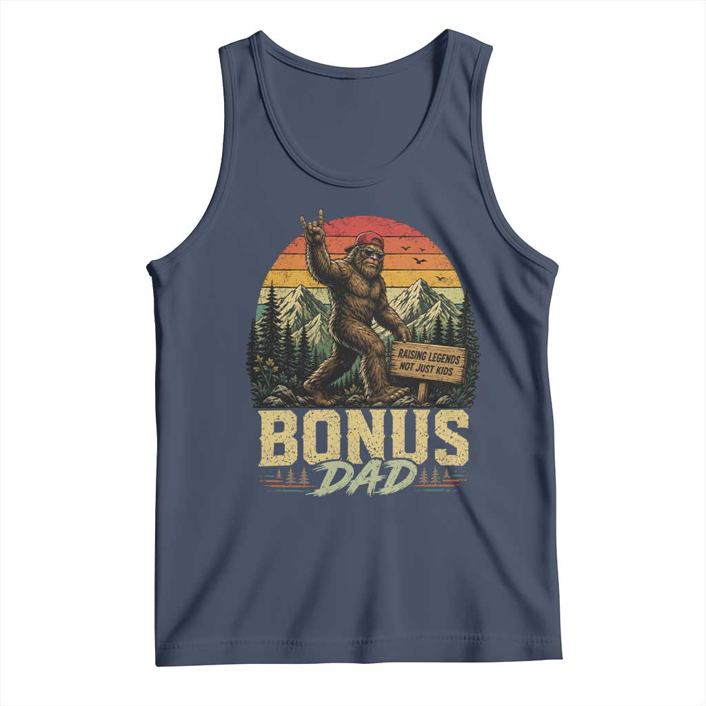 Bigfoot Bonus Dad Tank Top Retro Stepdad Fathers Day Gifts
