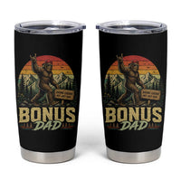 Bigfoot Bonus Dad Tumbler Cup Retro Stepdad Fathers Day Gifts