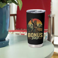 Bigfoot Bonus Dad Tumbler Cup Retro Stepdad Fathers Day Gifts