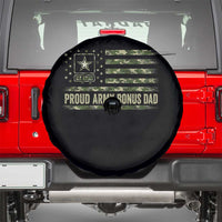 Proud Army Bonus Dad Spare Tire Cover Vintage Stepdad Birthday Step Dad Camo US Flag