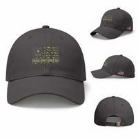 Proud Army Bonus Dad Baseball Cap Vintage Stepdad Birthday Step Dad Camo US Flag