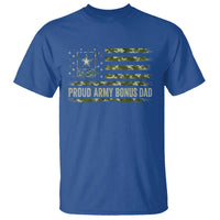 Proud Army Bonus Dad T Shirt Vintage Stepdad Birthday Step Dad Camo US Flag