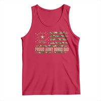 Proud Army Bonus Dad Tank Top Vintage Stepdad Birthday Step Dad Camo US Flag