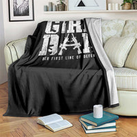 Girl Dad Throw Blanket Vintage Her First Line Of Defense Gun Lovers Fathers Day
