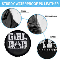 Girl Dad Spare Tire Cover Vintage Her First Line Of Defense Gun Lovers Fathers Day