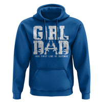 Girl Dad Hoodie Vintage Her First Line Of Defense Gun Lovers Fathers Day