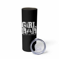 Girl Dad Skinny Tumbler Vintage Her First Line Of Defense Gun Lovers Fathers Day