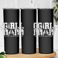 Girl Dad Skinny Tumbler Vintage Her First Line Of Defense Gun Lovers Fathers Day