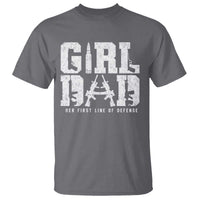 Girl Dad T Shirt Vintage Her First Line Of Defense Gun Lovers Fathers Day