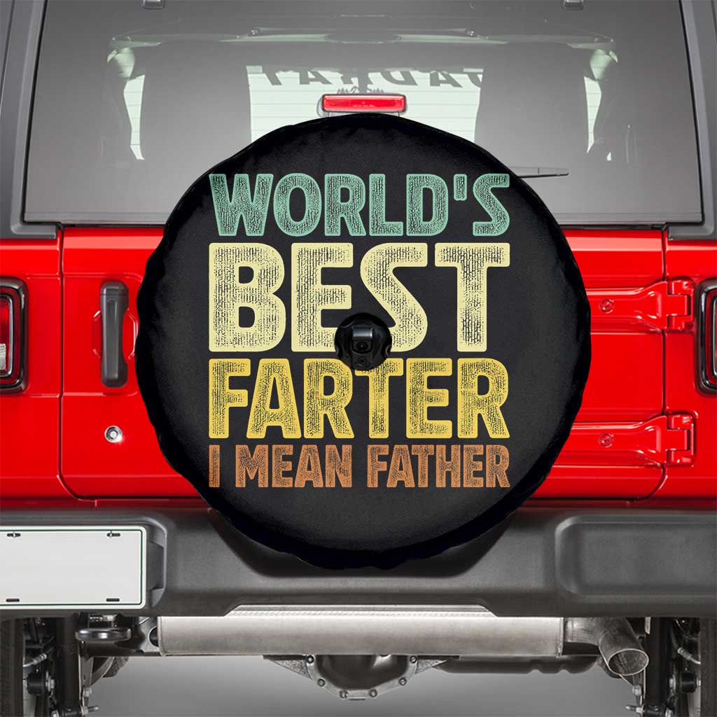 Retro World's Best Farter I Mean Father Spare Tire Cover Gag Gift Birthday Husband Dad Fathers Day