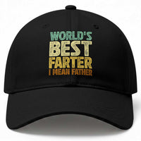 Retro World's Best Farter I Mean Father Baseball Cap Gag Gift Birthday Husband Dad Fathers Day