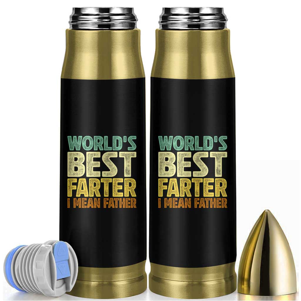 Retro World's Best Farter I Mean Father Bullet Tumbler Gag Gift Birthday Husband Dad Fathers Day