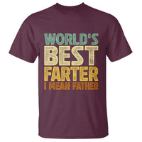 Retro World's Best Farter I Mean Father T Shirt Gag Gift Birthday Husband Dad Fathers Day