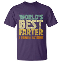 Retro World's Best Farter I Mean Father T Shirt Gag Gift Birthday Husband Dad Fathers Day