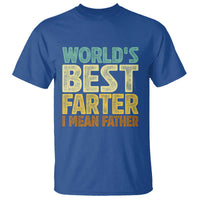 Retro World's Best Farter I Mean Father T Shirt Gag Gift Birthday Husband Dad Fathers Day