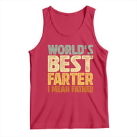 Retro World's Best Farter I Mean Father Tank Top Gag Gift Birthday Husband Dad Fathers Day