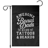 Funny Stepdad Garden Flag Awesome Bonus Dads Have Tattoos And Beards