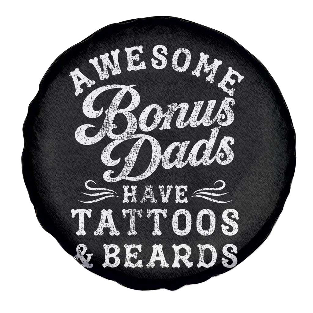Funny Stepdad Spare Tire Cover Awesome Bonus Dads Have Tattoos And Beards