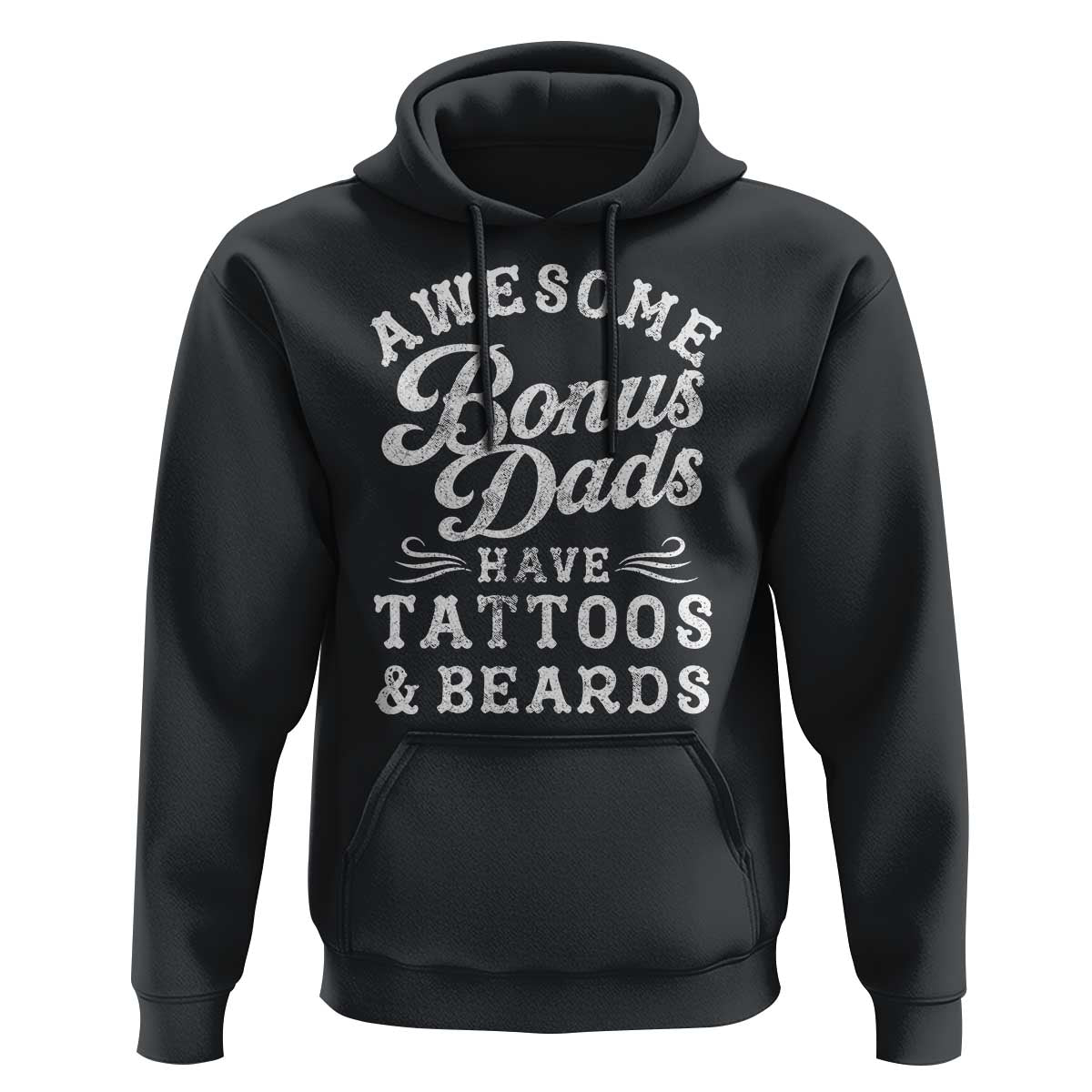 Funny Stepdad Hoodie Awesome Bonus Dads Have Tattoos And Beards