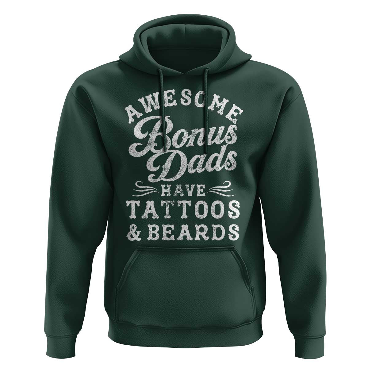Funny Stepdad Hoodie Awesome Bonus Dads Have Tattoos And Beards