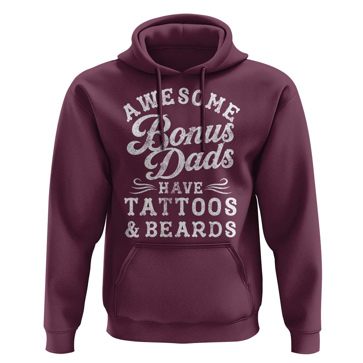 Funny Stepdad Hoodie Awesome Bonus Dads Have Tattoos And Beards