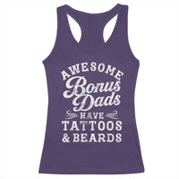 Funny Stepdad Racerback Tank Top Awesome Bonus Dads Have Tattoos And Beards