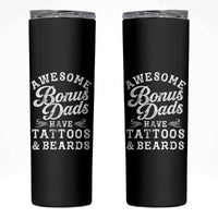 Funny Stepdad Skinny Tumbler Awesome Bonus Dads Have Tattoos And Beards