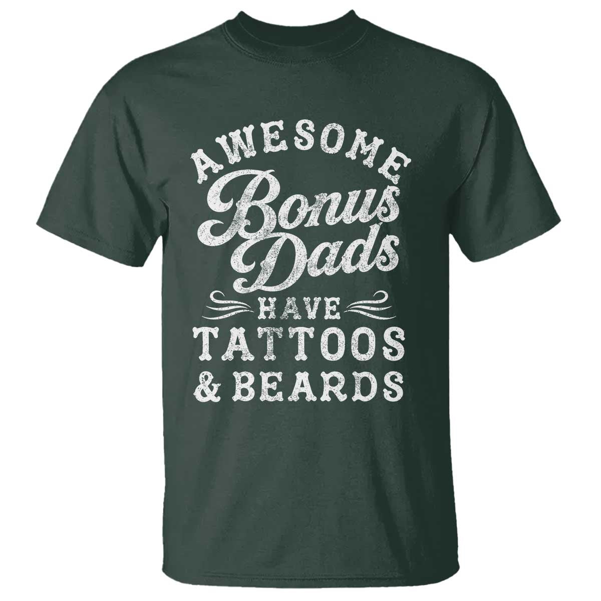 Funny Stepdad T Shirt Awesome Bonus Dads Have Tattoos And Beards