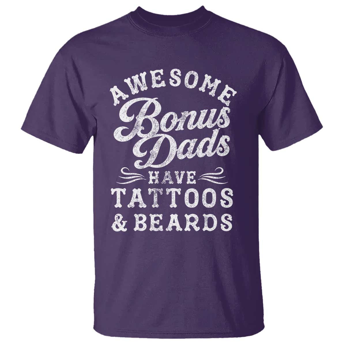 Funny Stepdad T Shirt Awesome Bonus Dads Have Tattoos And Beards