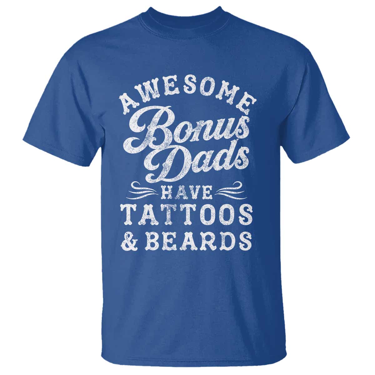 Funny Stepdad T Shirt Awesome Bonus Dads Have Tattoos And Beards