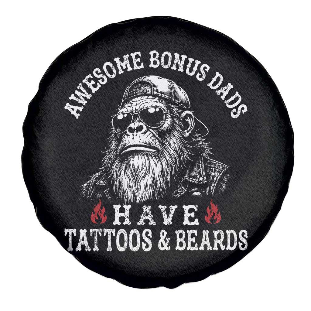 Funny Bigfoot Stepdad Spare Tire Cover Awesome Bonus Dads Have Tattoos And Beards