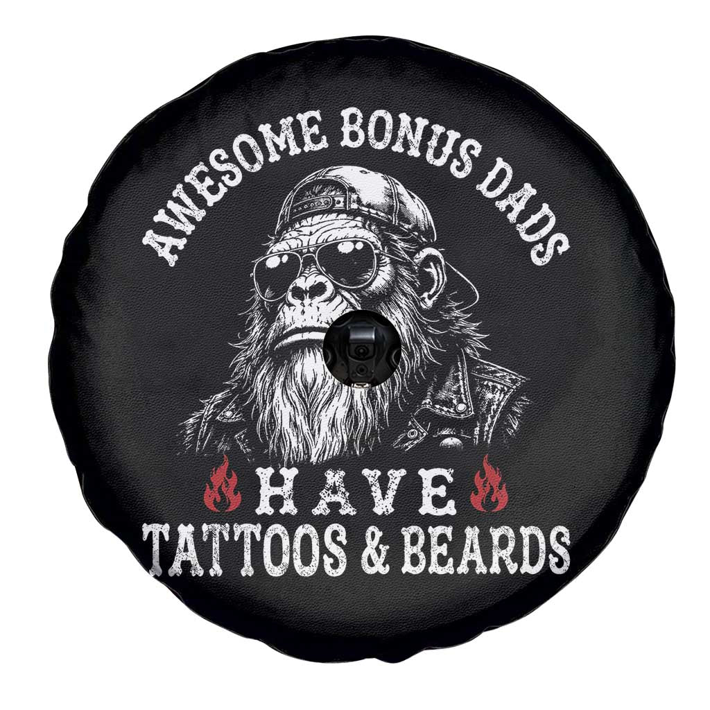 Funny Bigfoot Stepdad Spare Tire Cover Awesome Bonus Dads Have Tattoos And Beards