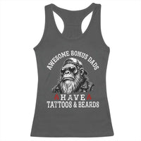 Funny Bigfoot Stepdad Racerback Tank Top Awesome Bonus Dads Have Tattoos And Beards