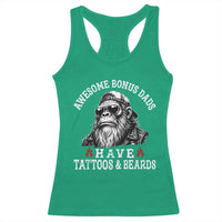 Funny Bigfoot Stepdad Racerback Tank Top Awesome Bonus Dads Have Tattoos And Beards