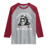 Funny Bigfoot Stepdad Raglan Shirt Awesome Bonus Dads Have Tattoos And Beards