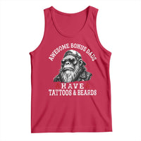 Funny Bigfoot Stepdad Tank Top Awesome Bonus Dads Have Tattoos And Beards