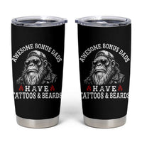 Funny Bigfoot Stepdad Tumbler Cup Awesome Bonus Dads Have Tattoos And Beards