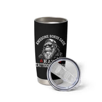 Funny Bigfoot Stepdad Tumbler Cup Awesome Bonus Dads Have Tattoos And Beards